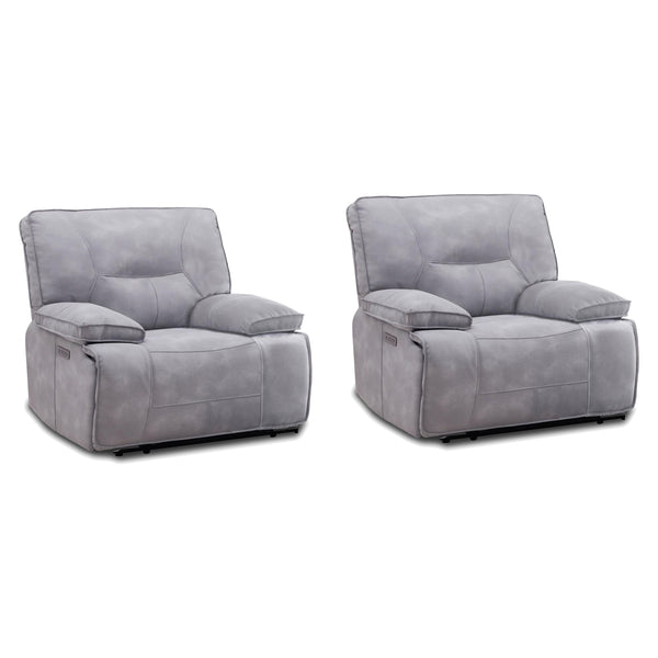 Parker Living Gladiator MGLA#812PHZ-2-SKY Sky Zero Gravity Power Recliner Two Pack IMAGE 1