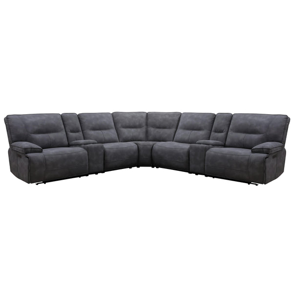 Parker Living Gladiator MGLA-PACKT7(HZ)-CBL Cobalt 7 Piece Modular Power Zero Gravity Reclining Sectional with Power Adjustable Headrests IMAGE 1
