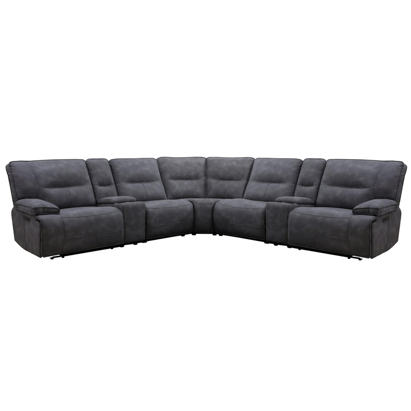Parker Living Gladiator MGLA-PACKT7(HZ)-CBL Cobalt 7 Piece Modular Power Zero Gravity Reclining Sectional with Power Adjustable Headrests IMAGE 1