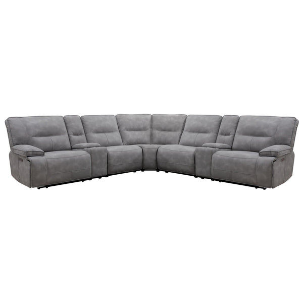 Parker Living Gladiator MGLA-PACKT7(HZ)-SKY Sky 7 Piece Modular Power Zero Gravity Reclining Sectional with Power Adjustable Headrests IMAGE 1