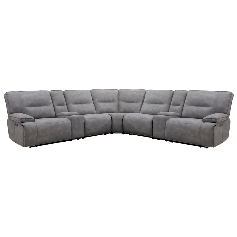 Parker Living Gladiator MGLA-PACKT7(HZ)-SKY Sky 7 Piece Modular Power Zero Gravity Reclining Sectional with Power Adjustable Headrests IMAGE 1