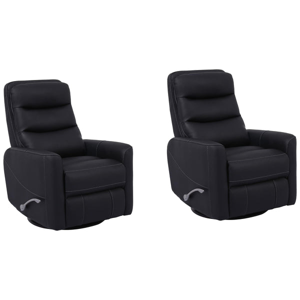 Parker Living Hercules MHER#812GS-2-BLC Black Swivel Glider Recliner Two Pack IMAGE 1