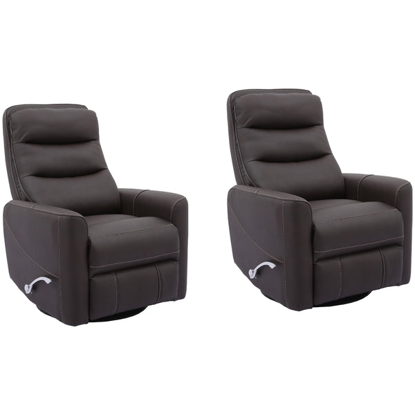 Parker Living Hercules MHER#812GS-2-CHO Chocolate Swivel Glider Recliner Two Pack IMAGE 1