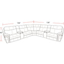 Parker Living Mason MMA-PACKT7(H)-CHA Charcoal 7 Piece Modular Power Reclining Sectional with Power Adjustable Headrests IMAGE 4