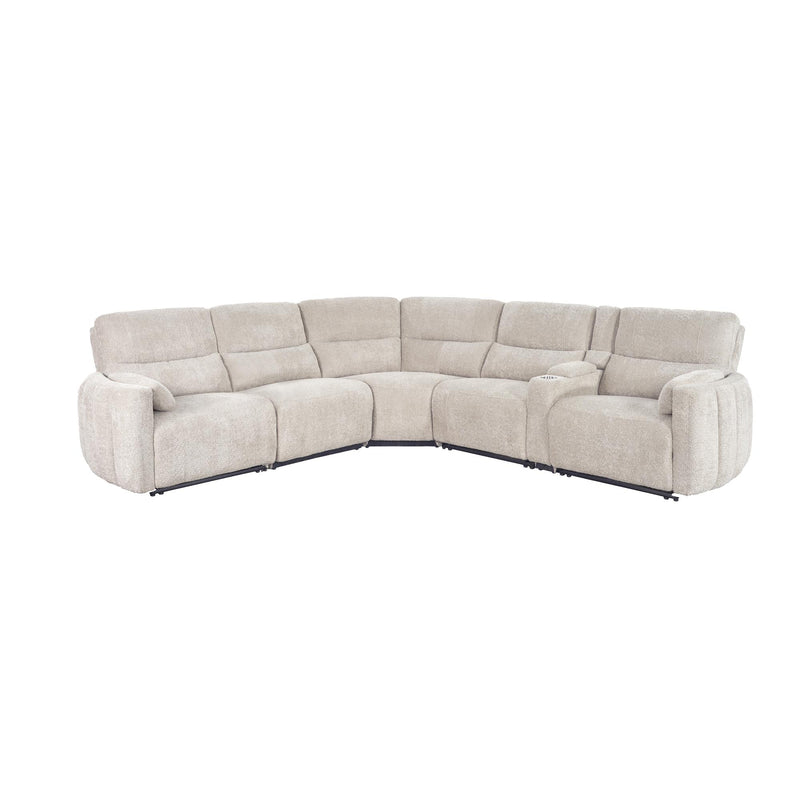 Parker Living Modesto MMOD-PACKA(H)-BUCR Buttercream 6 Piece Modular Power Reclining Sectional with Power Adjustable Headrests IMAGE 2