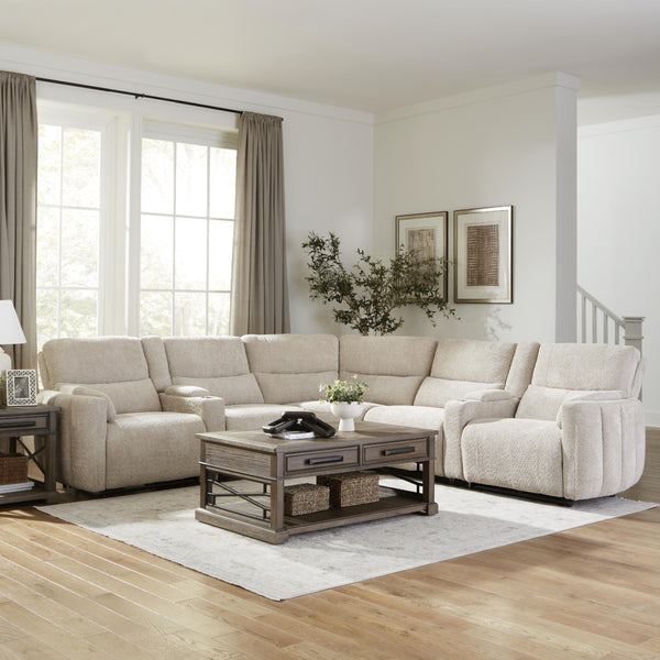 Parker Living Modesto MMOD-PACKT7(H)-BUCR Buttercream 7 Piece Modular Power Reclining Sectional with Power Adjustable Headrests IMAGE 1