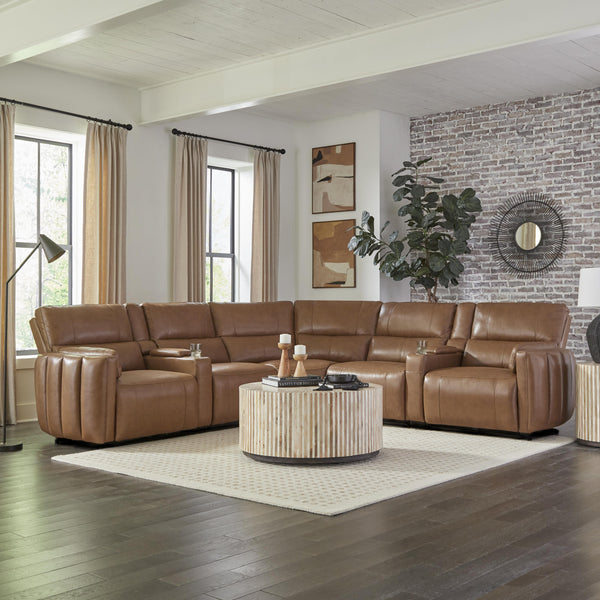 Parker Living Modesto MMOD-PACKT7(H)-SABL Sable 7 Piece Modular Power Reclining Sectional with Power Adjustable Headrests IMAGE 1