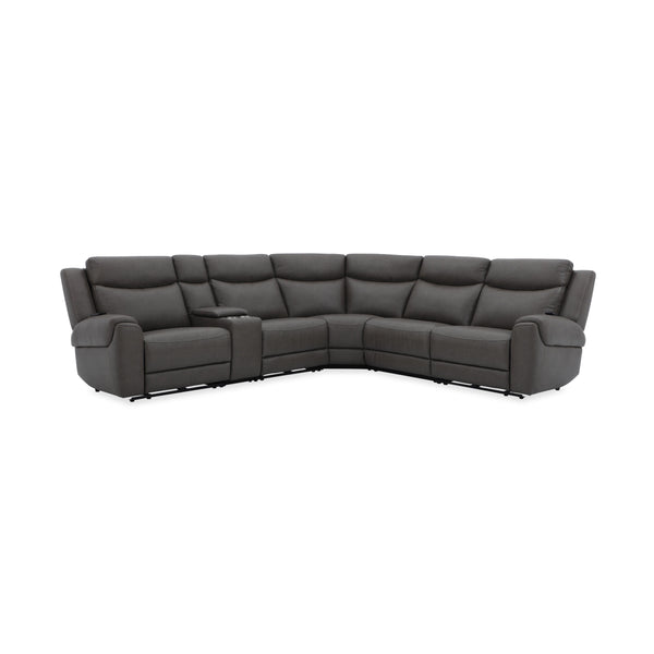 Parker Living Momentum MMTM-PACKA(HZ)-HM-DKGN Dark Granite 6 Piece Modular Power Reclining Sectional with Power Adjustable Headrests IMAGE 1