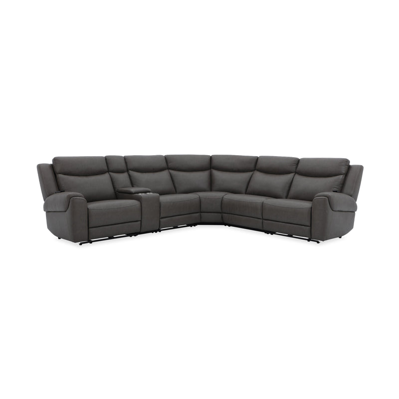 Parker Living Momentum MMTM-PACKA(HZ)-HM-DKGN Dark Granite 6 Piece Modular Power Reclining Sectional with Power Adjustable Headrests IMAGE 1