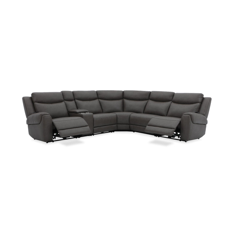 Parker Living Momentum MMTM-PACKA(HZ)-HM-DKGN Dark Granite 6 Piece Modular Power Reclining Sectional with Power Adjustable Headrests IMAGE 2