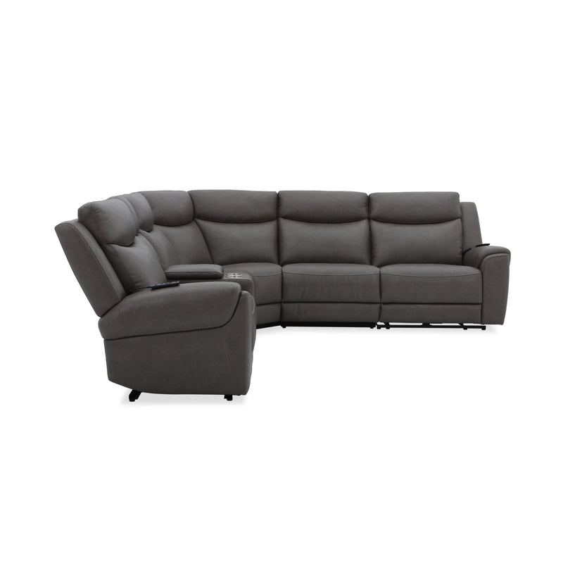 Parker Living Momentum MMTM-PACKA(HZ)-HM-DKGN Dark Granite 6 Piece Modular Power Reclining Sectional with Power Adjustable Headrests IMAGE 3