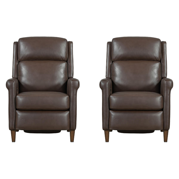 Parker Living Northfield MNFD#812PH-P25-2-WNWH Walnut Whirl Power Cordless High Leg Recliner P2 Two Pack IMAGE 1