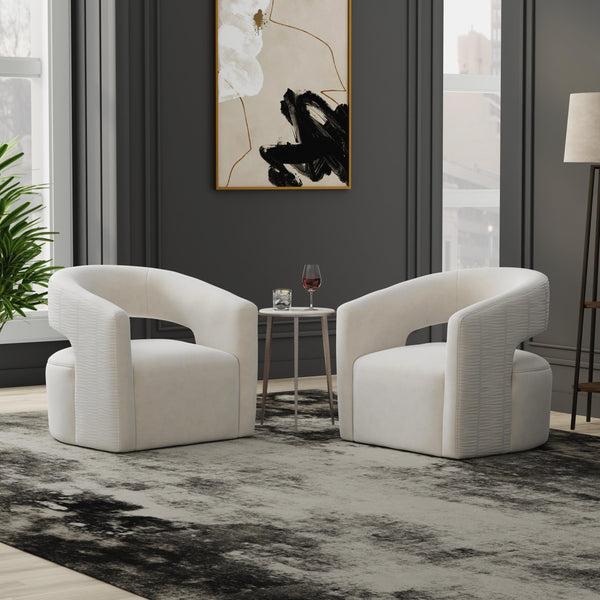 Parker Living Orbit SORB#912-2-ELNT Elise Natural Open Back Accent Chair Two Pack IMAGE 1