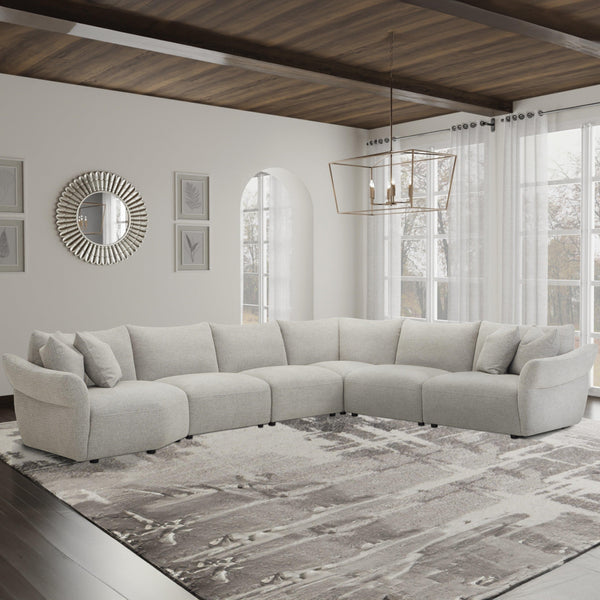 Parker Living Playful SPLA-PACK6A-CNCB Canes Cobblestone 6 Piece Modular Sectional IMAGE 1