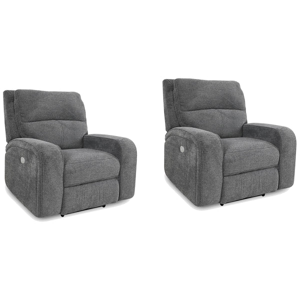 Parker Living Polaris MPOL#812PH-2-BIG Bizmark Grey Power Recliner Two Pack IMAGE 1