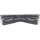 Parker Living Polaris MPOL-PACKT7(H)-BIG Bizmark Grey 7 Piece Modular Power Reclining Sectional with Power Adjustable Headrests IMAGE 1