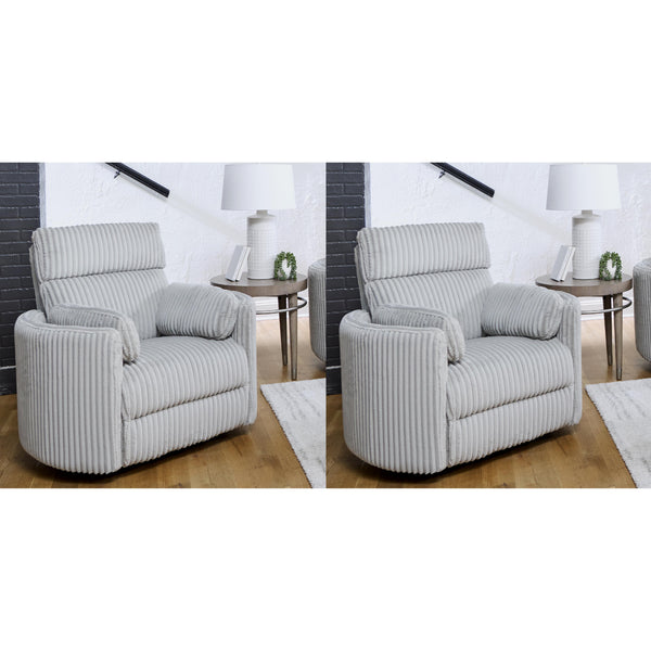Parker Living Radius MRAD#812GSP-2-MGGR Mega Grey Power Swivel Glider Recliner Two Pack IMAGE 1