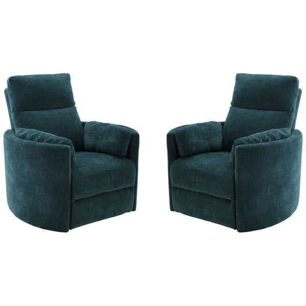 Parker Living Radius MRAD#812GSP-2-PEA Peacock Power Swivel Glider Recliner Two Pack IMAGE 1