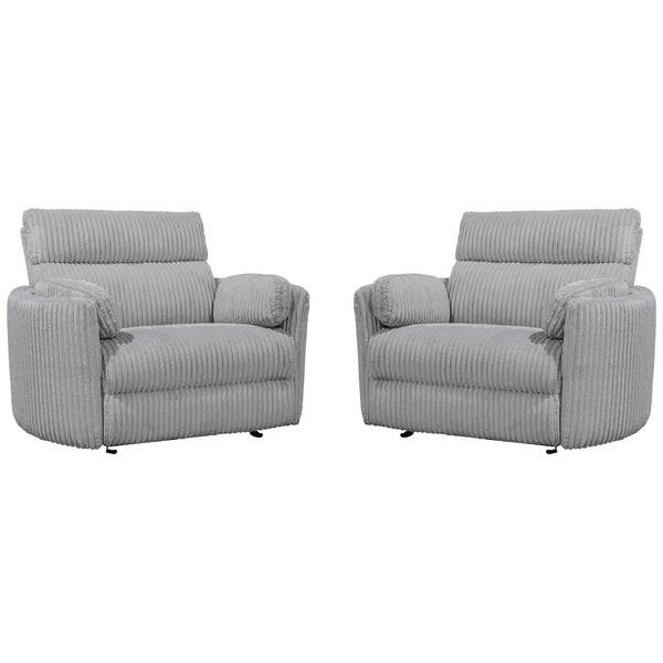 Parker Living Radius Xl MRAD#812GP-XL-2-MGGR Mega Grey Extra Wide Power Glider Recliner Two Pack IMAGE 1