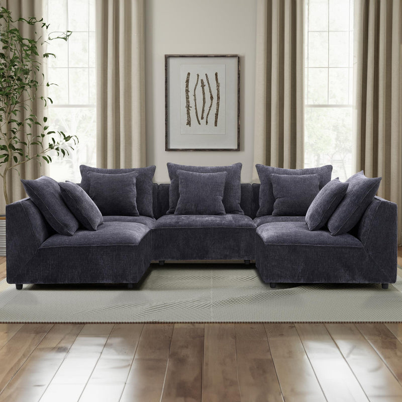 Parker Living Recess SREC-PACK5A-RPBL Reptile Blue 5 Piece Modular Sectional IMAGE 12