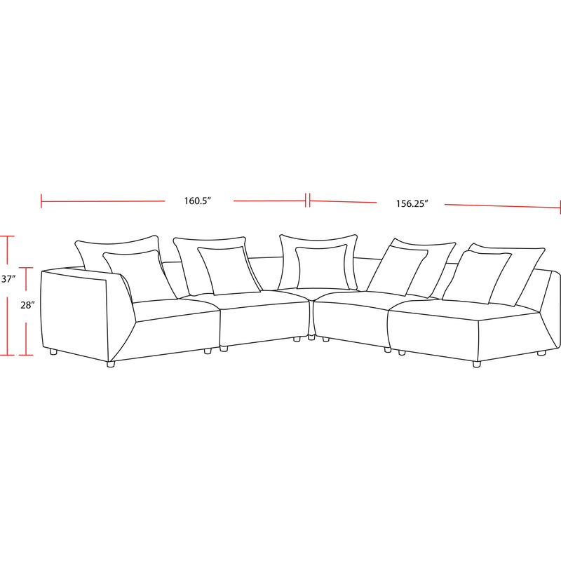 Parker Living Recess SREC-PACK5A-RPBL Reptile Blue 5 Piece Modular Sectional IMAGE 13