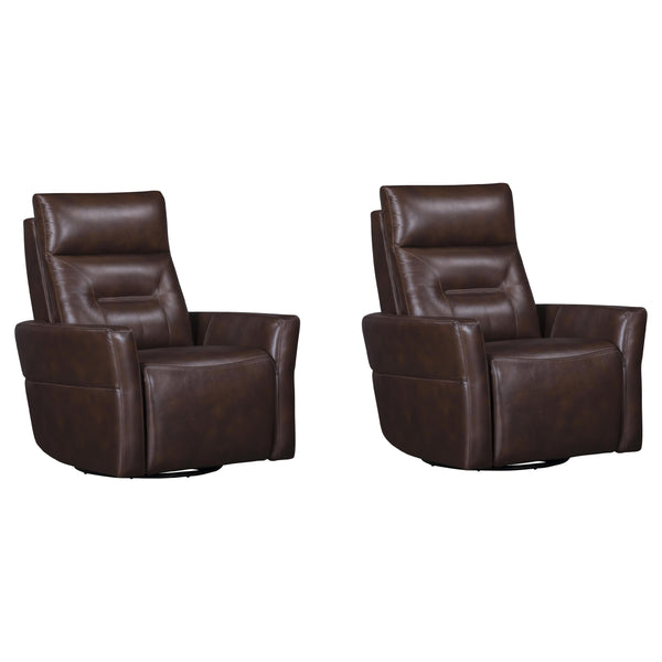 Parker Living Remmington MRMG#812GSPH-2-AUBN Auburn Power Swivel Glider Recliner P2 Two Pack IMAGE 1