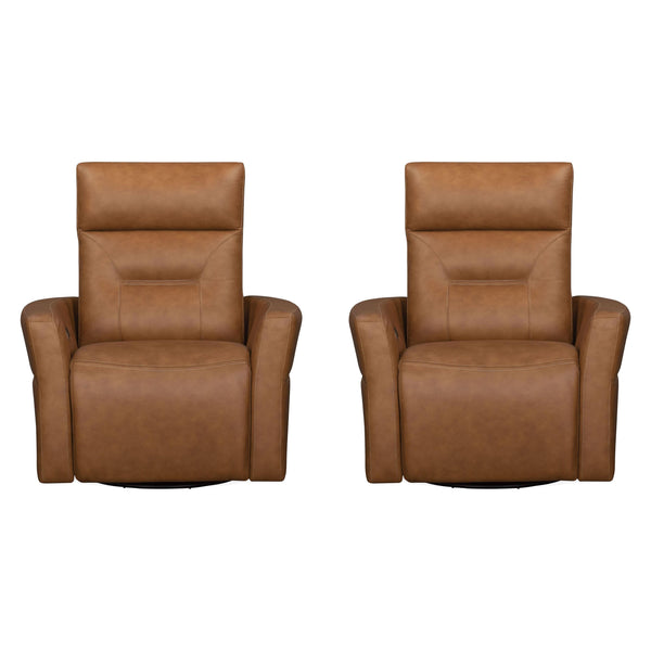 Parker Living Remmington MRMG#812GSPH-2-VGCM Vintage Caramel Power Swivel Glider Recliner P2 Two Pack IMAGE 1