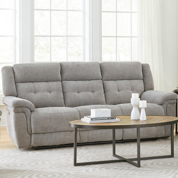 Parker Living Richland MRIC#832PH-BRGR Bristol Grey Power Reclining Sofa IMAGE 1