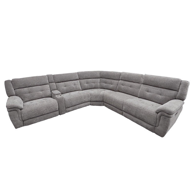 Parker Living Richland MRIC-PACK6T(H)-BRGR Bristol Grey 6 Piece Modular Power Reclining Sectional with Power Adjustable Headrests IMAGE 1