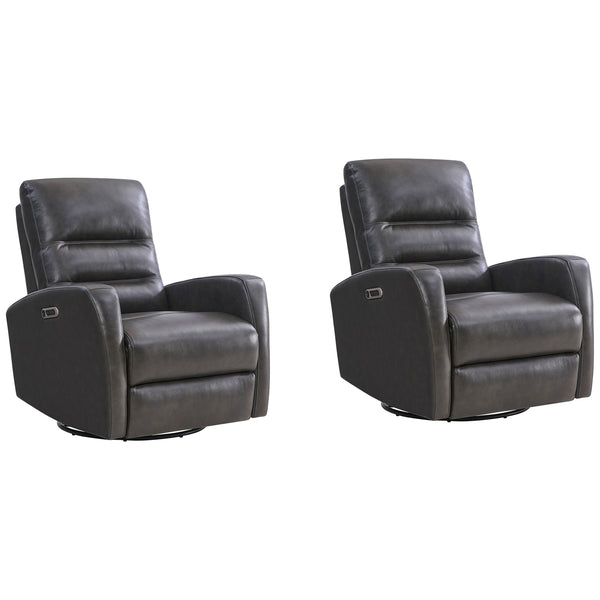Parker Living Ringo MRIN#812GSPH-2-FGR Florence Grey Power Swivel Glider Recliner Two Pack IMAGE 1