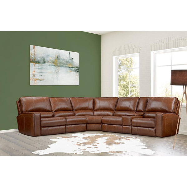 Parker Living Rockford MROC-PACKA(H)-VSA Verona Saddle 6 Piece Modular Power Reclining Sectional with Power Adjustable Headrests IMAGE 1