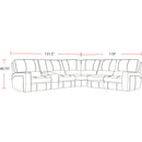 Parker Living Rockford MROC-PACKA(H)-VSA Verona Saddle 6 Piece Modular Power Reclining Sectional with Power Adjustable Headrests IMAGE 4