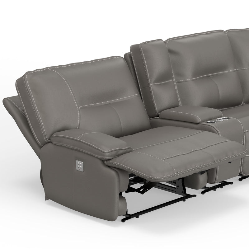 Parker Living Spartacus MSPA-PACKT7(H)-HAZ Haze 7 Piece Modular Power Reclining Sectional with Power Adjustable Headrests IMAGE 2
