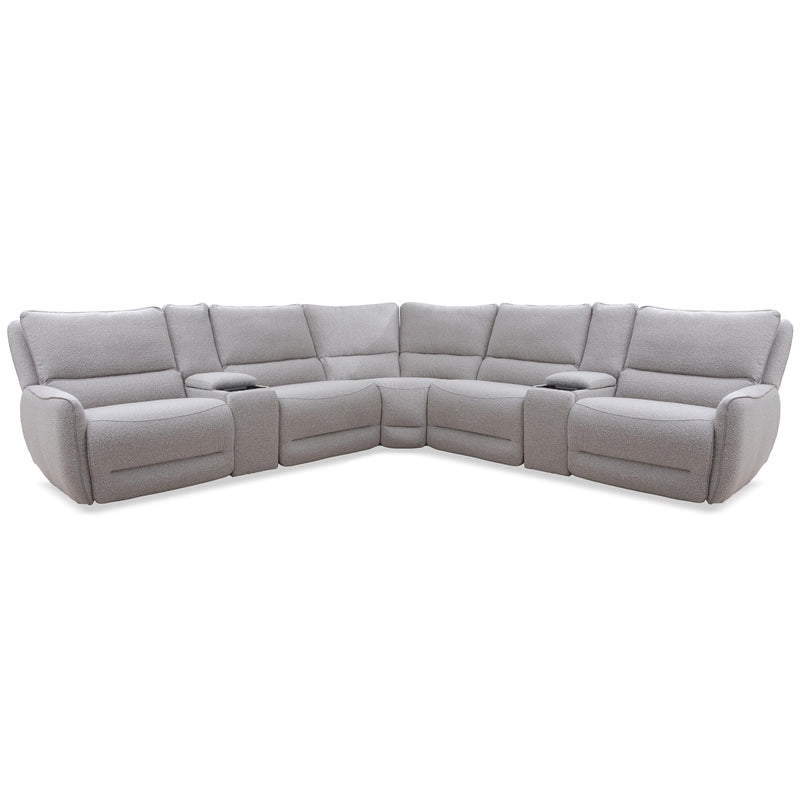 Parker Living Stellar MSTR-PACK7A(H)-BLCT Bloke Cotton 7 Piece Modular Power Reclining Sectional with Power Adjustable Headrests IMAGE 1