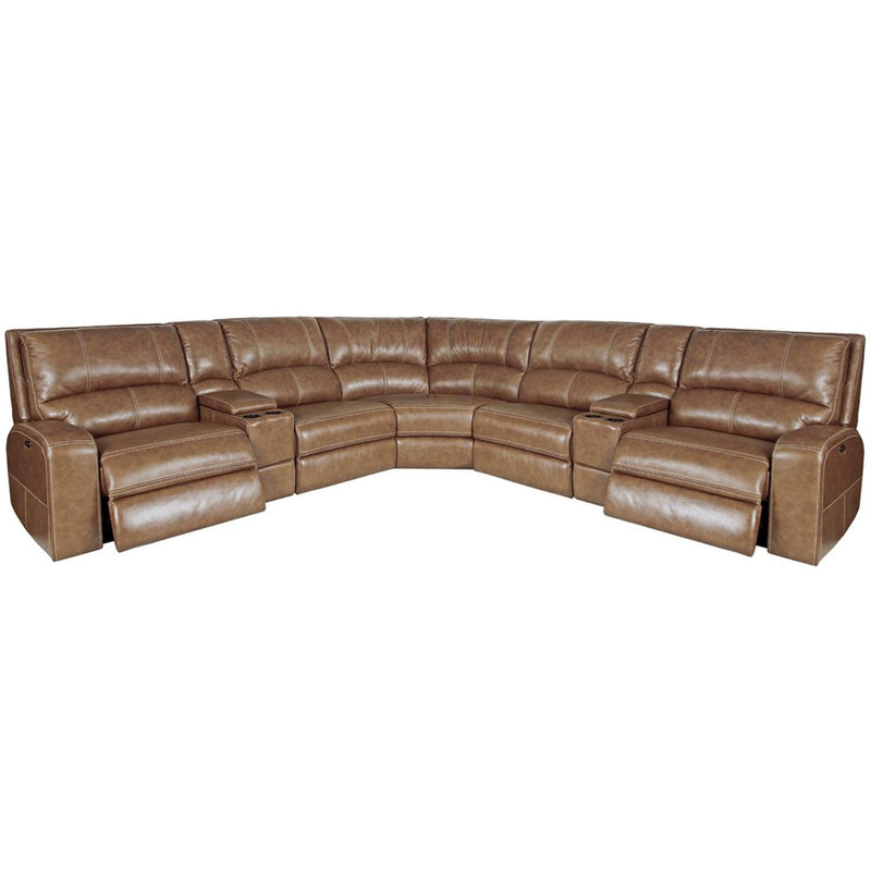Parker Living Swift MSWI-PACKT7(H)-BOU Bourbon 7 Piece Modular Power Reclining Sectional with Power Adjustable Headrests IMAGE 1