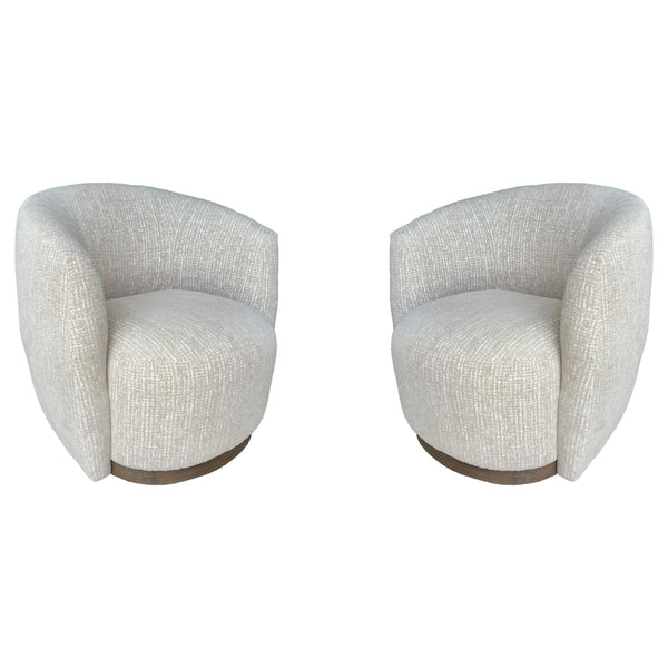 Parker Living Tatum STAT#912S-2-SNDL Sand Dollar Swivel Accent Chair Two Pack IMAGE 1