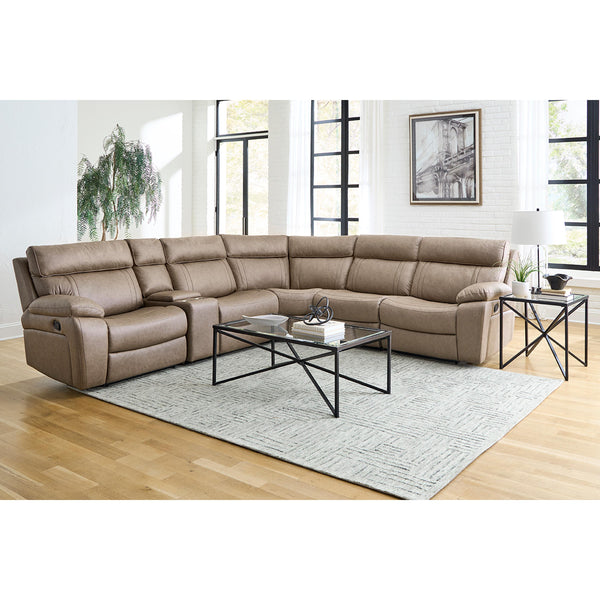 Parker Living Theon MTHE-PACKA-STOF Stokes Toffee 6 Piece Modular Manual Reclining Sectional and Entertainment Console IMAGE 1