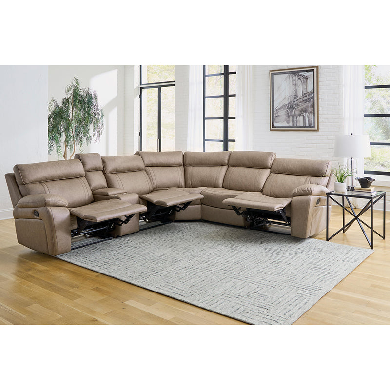Parker Living Theon MTHE-PACKA-STOF Stokes Toffee 6 Piece Modular Manual Reclining Sectional and Entertainment Console IMAGE 6
