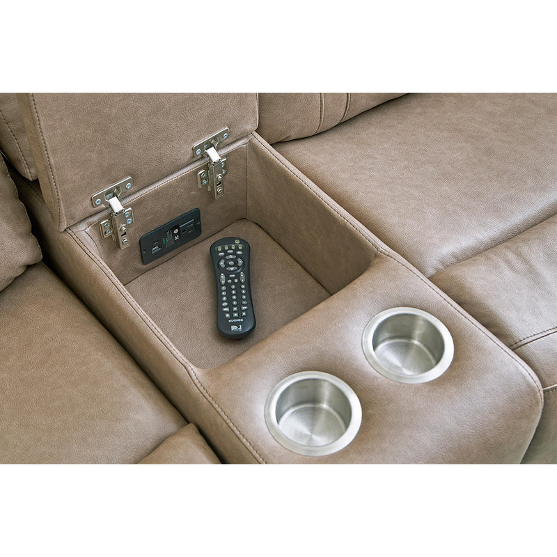 Parker Living Theon MTHE-PACKT7-STOF Stokes Toffee 7 Piece Modular Manual Reclining Sectional and Entertainment Console IMAGE 2