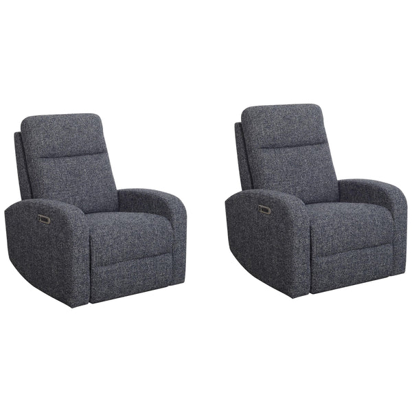 Parker Living Thriller MTHR#812GSP-2-NBD Natural Beauty Denim Power Swivel Glider Recliner Two Pack IMAGE 1