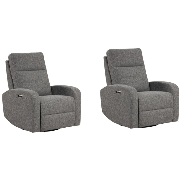 Parker Living Thriller MTHR#812GSP-2-NBG Natural Beauty Grey Power Swivel Glider Recliner Two Pack IMAGE 1