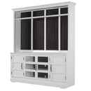 Parker House Furniture Shoreham SHO-2PC-ENT-WALL-EFW Effortless White 76 In. TV Console with Hutch IMAGE 2
