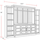 Parker House Furniture Shoreham SHO-4PC-ENT-WALL-EFW Effortless White 4 Piece Entertainment Wall IMAGE 4