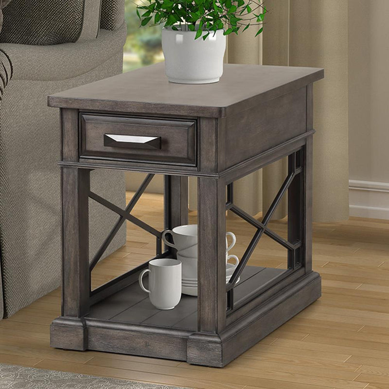 Parker House Furniture Sundance SUN-3PC-01-06-SGR Smokey Grey Cocktail Table with 2 Chairside Tables IMAGE 5