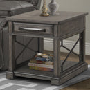 Parker House Furniture Sundance SUN-7PC-01-02-09-4-SGR Smokey Grey Cocktail Table with 2 End Tables and Console Table with 3 Stools IMAGE 8