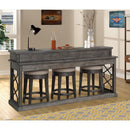 Parker House Furniture Sundance SUN-7PC-01-02-09-4-SGR Smokey Grey Cocktail Table with 2 End Tables and Console Table with 3 Stools IMAGE 9