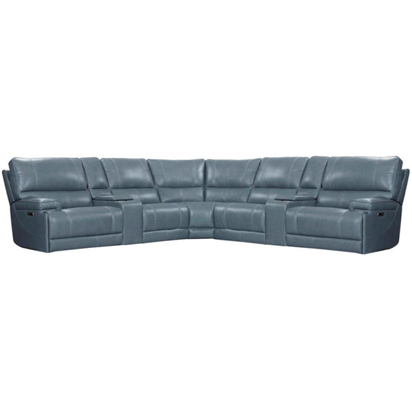 Parker Living Whitman MWHI-PACKT7(H)-P50-VAZ Verona Azure - Powered By Freemotion 7 Piece Modular Power Reclining Sectional with Power Adjustable Headrests IMAGE 1