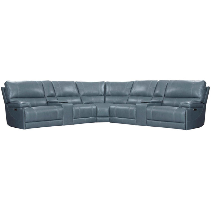 Parker Living Whitman MWHI-PACKT7(H)-P50-VAZ Verona Azure - Powered By Freemotion 7 Piece Modular Power Reclining Sectional with Power Adjustable Headrests IMAGE 1