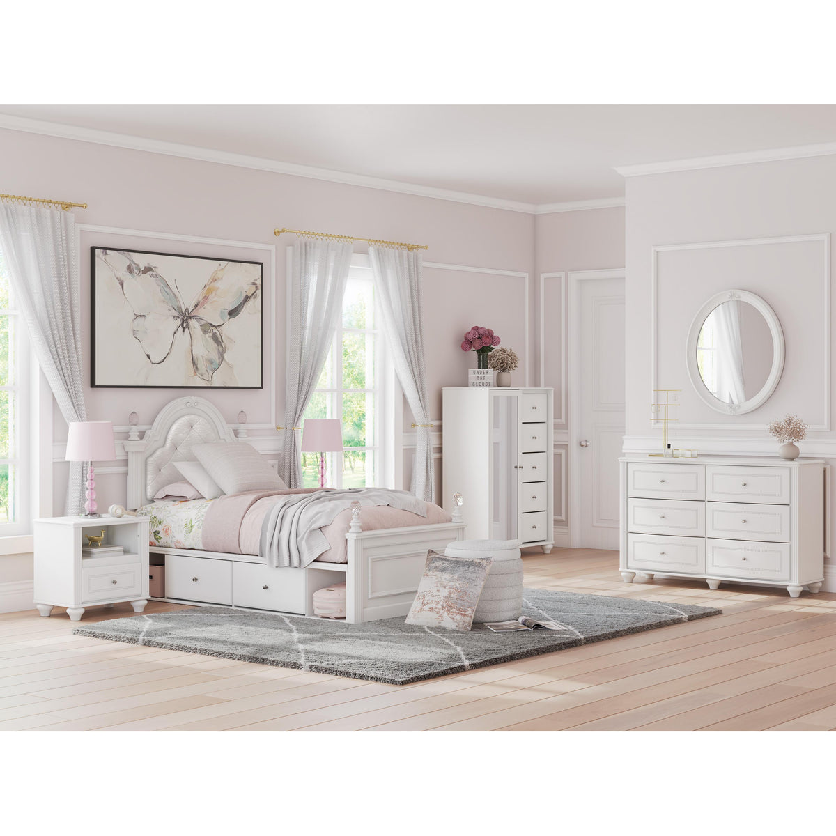 FULLCOUNT 1105NA W34 白耳 Signature Design by Ashley Kozlani 5-Drawer Chest PCB1819-48