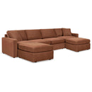  Signature Design by Ashley® Modmax 92102U1 4 pc Sectional and 2 Ottomans - Spice IMAGE 1